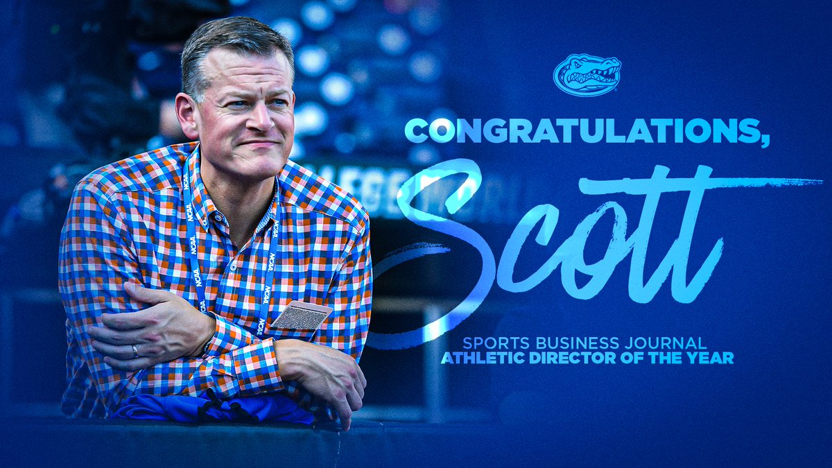 Congratulations to Gators Athletic Director <a href="/ScottStricklin/">Scott Stricklin</a> - @SBJSBD Athletic Director of the Year! #GoGators #SBJAwards #sportsbiz
🔗 : bit.ly/3kZk7fG