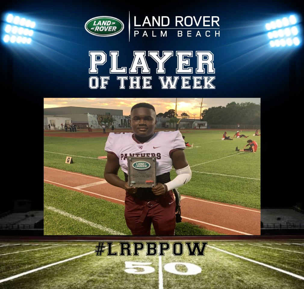 ESPNTop63's tweet photo. Our Land Rover Palm Beach Player of the Week is Maurice Smith Jr. (@MauriceJSmithJr), QB from @FBWestwood1 ! Listen here on how important it is to get a win to kickoff the season, the funniest Panther players, &amp; much more - https://t.co/SvpXSa64yX

Congrats Maurice! 🏈 #LRPBPOW https://t.co/myvFfz1ivf