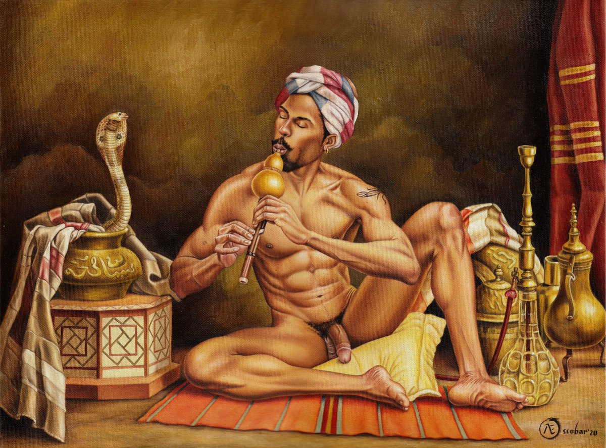 bond0910's tweet photo. The snake Charmer
Oil on canvas
2020
#neorientalism #albertoescobar #orientalism #art #gayart https://t.co/5IM8X84sWE
