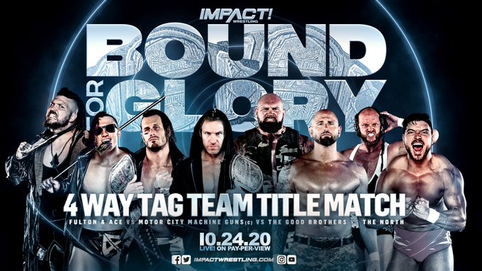 This tag match is going to be absolutely insane...  #MadmanFulton #AceAustin #MotorCityMachineGuns #TheGoodBrothers #TheNorth. #BoundForGlory is going to be worth buying. #Impactwrestling