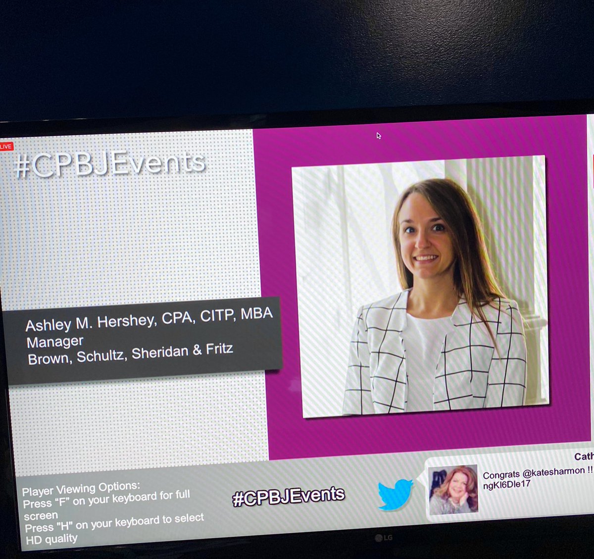 BrownPlusCPAs's tweet photo. Congratulations, Ashley! Thank you for all that you do for our team! #cpbjevents https://t.co/xlj1BBr3oz