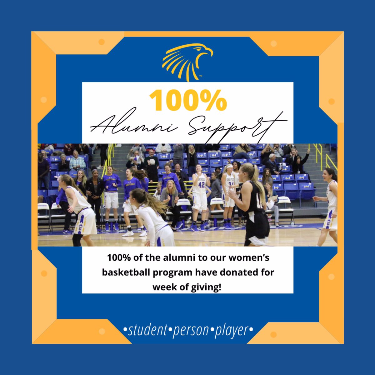 ERAUWBasketball's tweet photo. &amp; ITS ONLY WEDNESDAY!! 

There is still time to make a gift to Embry-Riddle Athletics Week of Giving! #EaglesWeekofGiving 

Just click the link below: 
https://t.co/ce2mkh3VNa https://t.co/2oQc1huwfG