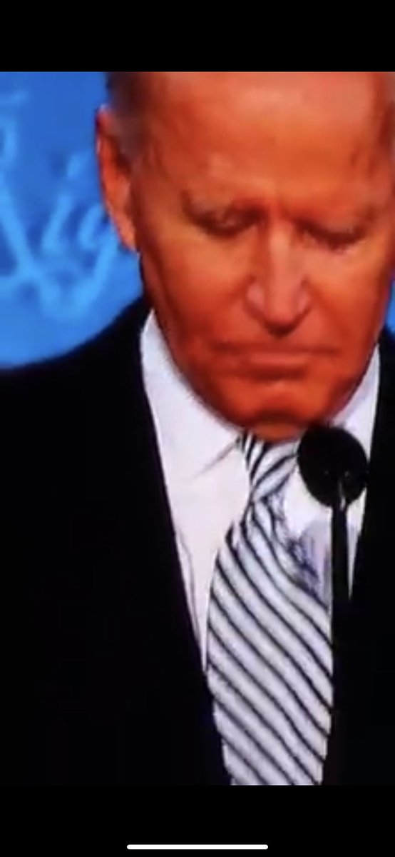 FrankDaHalfTank's tweet photo. So Sleepy, Sleazy Creepy &amp; now the cheater Joe is wearing a wire!  I have a video with the whole footage!  Why did he keep scratching his right chest everyone, and looking down and to his left so uncomfortably much?  #Trump2020LandslideVictory https://t.co/dYppFQKwZV