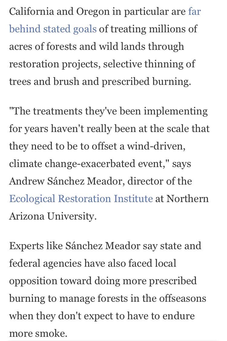 3. Trump & forest managementClaim: Trump said forest management is helping drive wildfires in CA & beyond.Check: False by  @washingtonpost Truth: As  @NPR & others have pointed out, a lack of good forest management is a major contributing factor to the fires.