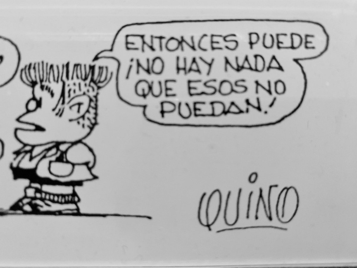 A l’Argentina el <a href="/cclaplata/">Casal Català LP/Arg</a> em va regalar una tira de #Quino on Manolito feia aquesta referència sobre els catalans: “¡No hay nada que esos no puedan!” 
🤍 Gràcies per tot el que ens deixes.