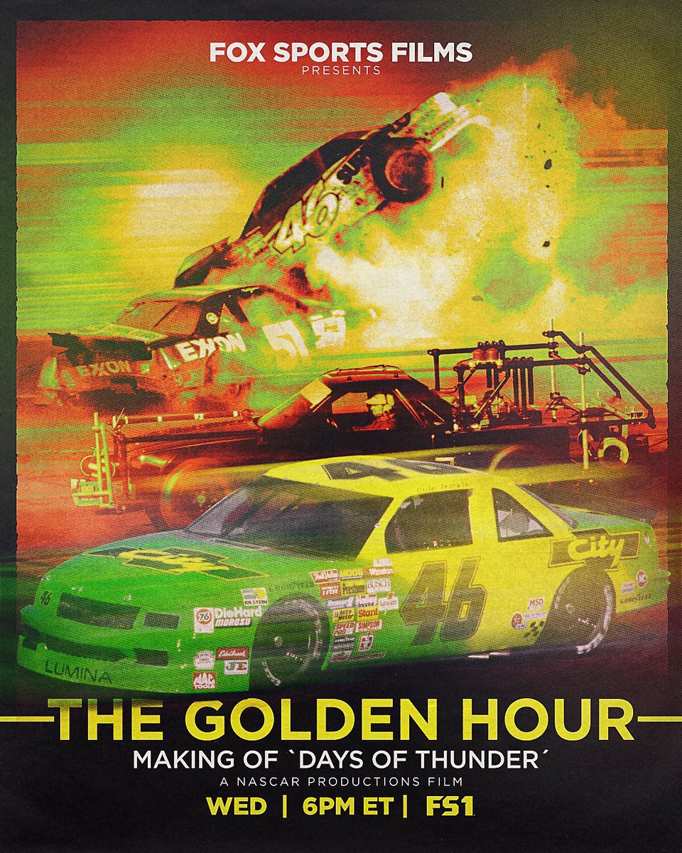 HarrisLue's tweet photo. Y’all better tune in to this!!! Get to @NASCARONFOX NOW! #TheGoldenHour #DaysOfThunder #NASCARProductions #FoxSportsFilms https://t.co/RiApkMdCY2