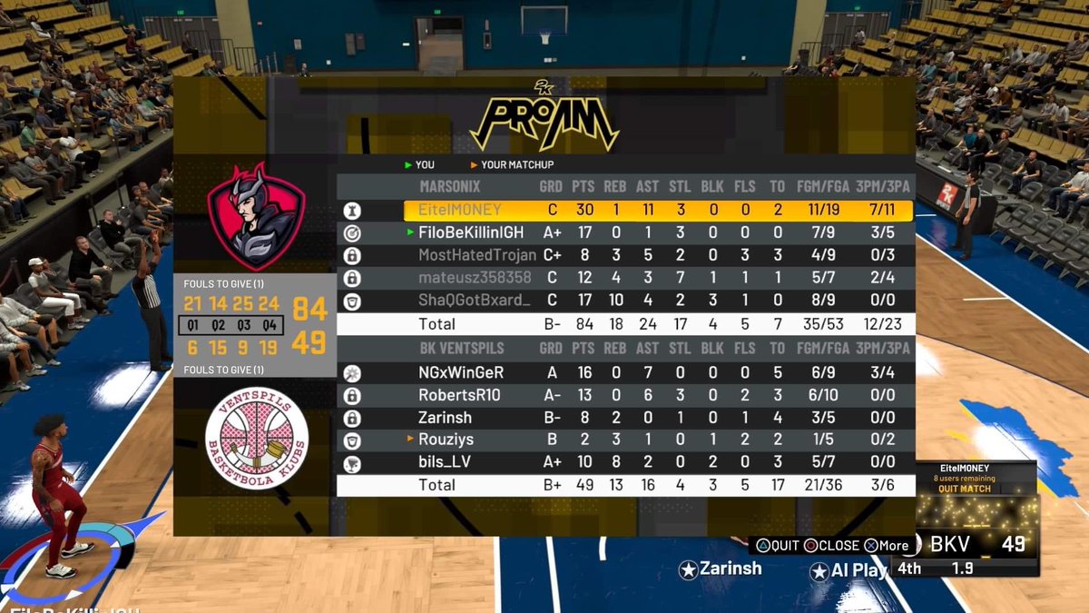 MarsonixG's tweet photo. 6-0 today for us 🔥 GGs @bkventspils  @Nonames2k  and @slamdrunk2k  🔥 https://t.co/6xLt8gPuVb