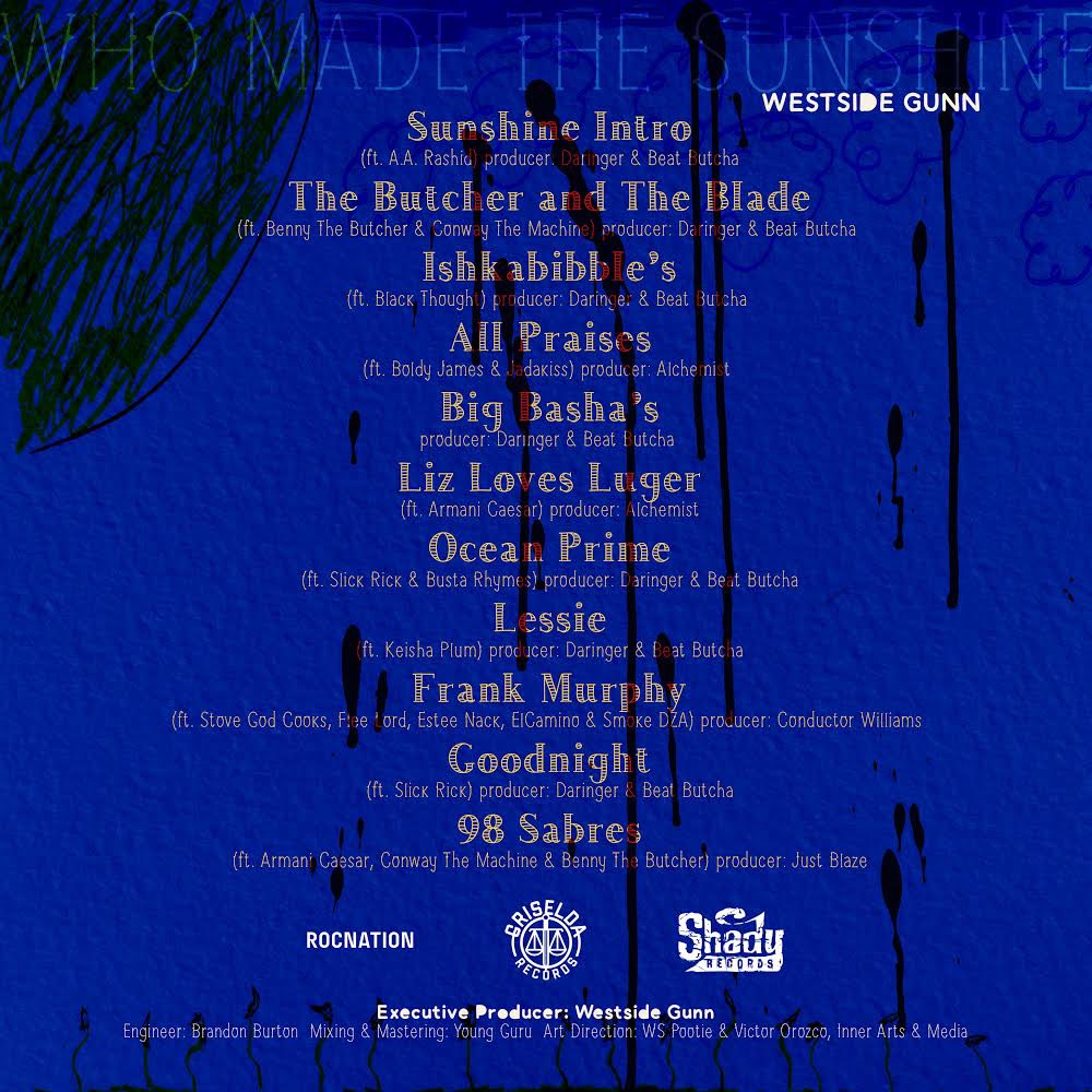 GriseldaRecords's tweet photo. WHO MADE THE SUNSHINE 🌞🤲🏿
10/2 

Official Tracklist #GxFR https://t.co/bzxxDfTUMP