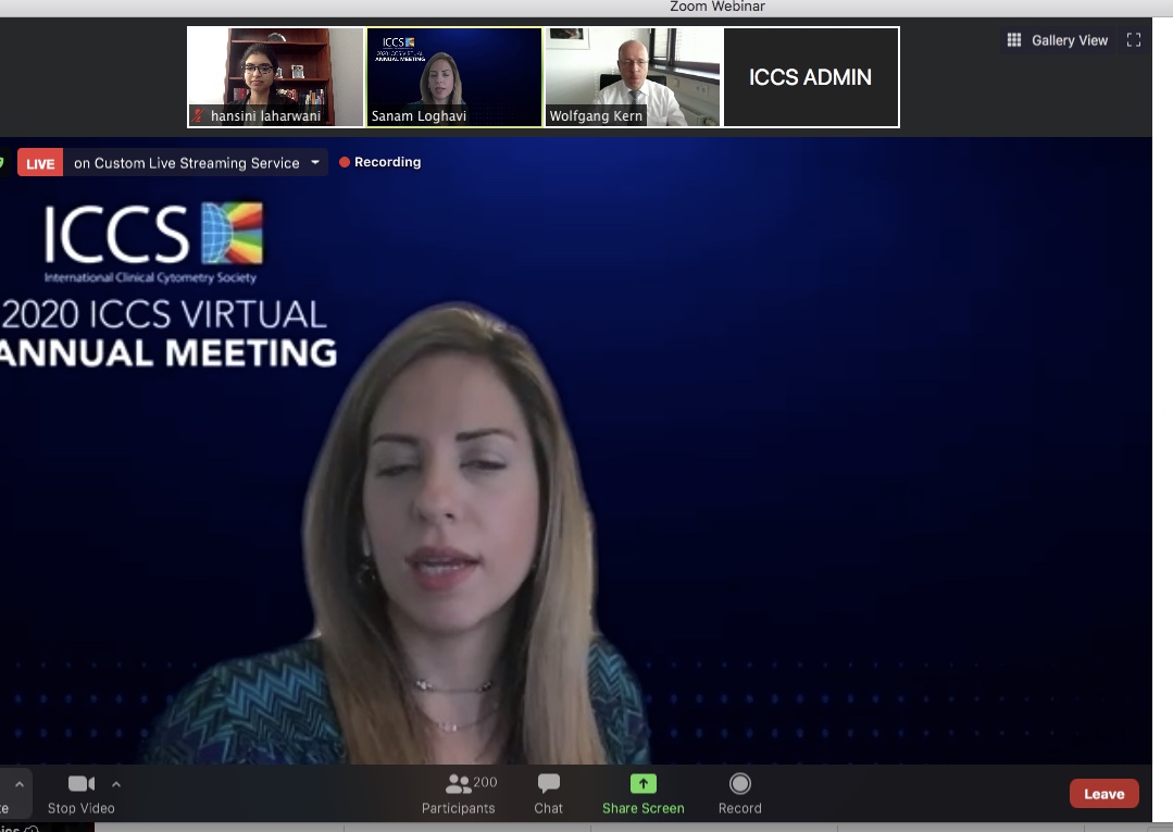 UMMC_Pathology's tweet photo. 2020 ICCS virtual meeting @ICCS_Education #FlowICCS20 Dr.Sarika Jain @drjainsp and Dr.Hansini Laharwani @HansiniMD presenting along with Dr.Sanam Loghavi @sanamloghavi and Dr.Kern #FlowICCS20 @UMMC_Pathology https://t.co/PqVfU2gmRy