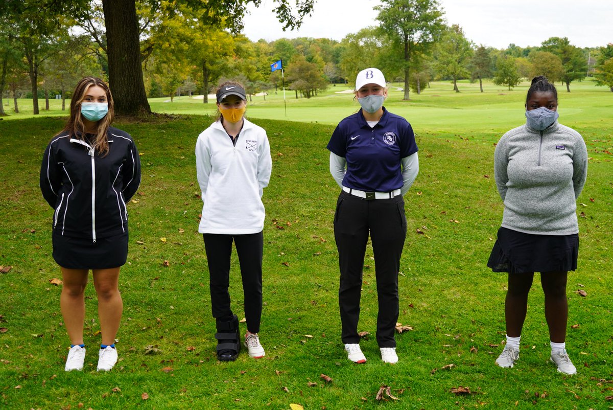 So proud of these ladies for a great showing at sectionals today, just shy of advancing to districts as a team. Lauren Bangasser-75 (medalist), Sophia Vitantonio-93 (season best), Katherine Foerg-108 (while in a boot!), and Brianna Williams-125 (personal best). #BeaumontProud 💙