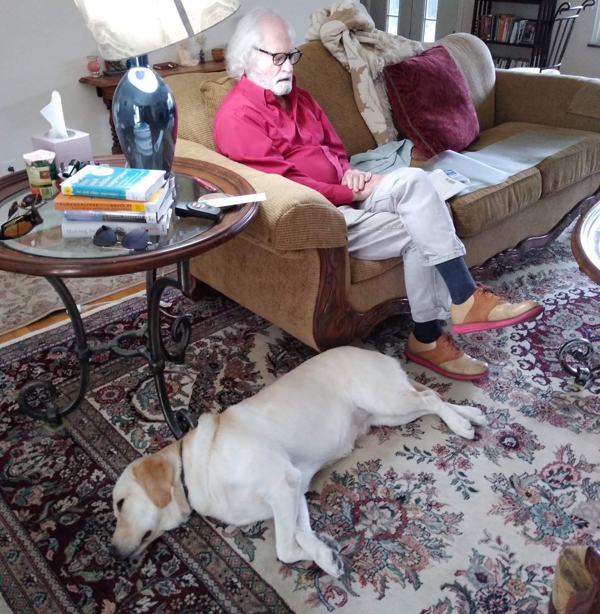 NitaSweeney's tweet photo. Nap time. #onehundredpercentgoodhusband #ninetyninepercentgooddog #mytwoloves💕 https://t.co/w4hXqD4j7o