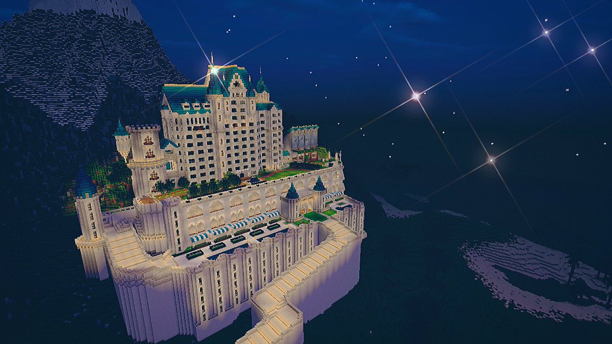 あかねこ リゾートホテルの完成 クレッシェンド ホテル 夜ver Minecraft建築コミュ マイクラpe