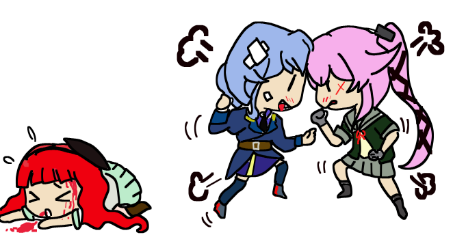 妖精さんチックな仲良し軽巡三人組を描きました 祥鳳さん大好き提督のイラスト