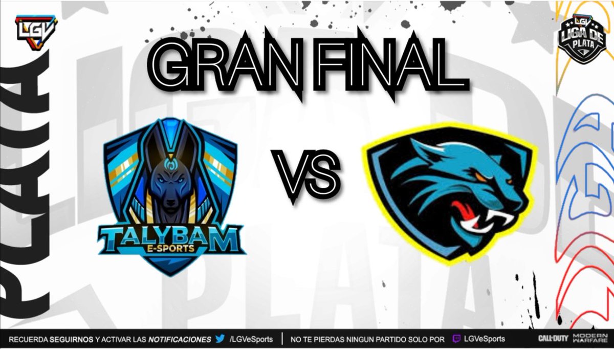 #LigaPlataLGV #GranFinal

Hoy se decide por nuestro canal oficial en Twich quien es el Ganador de la liga emergente, dos equipos poderosos saldrán a darlo todo.

<a href="/Talybam_eSports/">Talybam e-Sports</a> vs @SerenaFiveGG
22:00hrs 🇨🇱🇦🇷🇧🇷

🎙️ <a href="/Elchonnn/">EL CHON</a> <a href="/Wiinxu/">ZWiinxu Rocco</a>
 twitch.tv/lgvesports

#PlayToLGV
