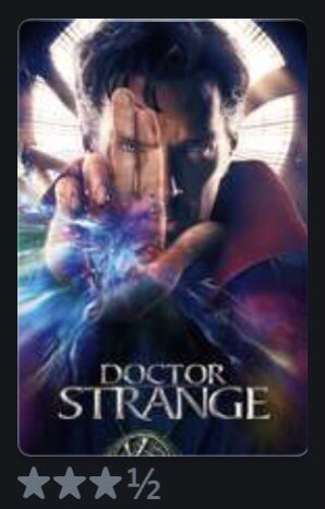 Dr. Strange = 3.5 stars