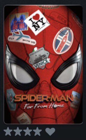 Spider-Man far from home = 4 stars