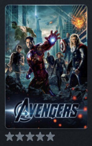 Avengers 1 = 5 stars