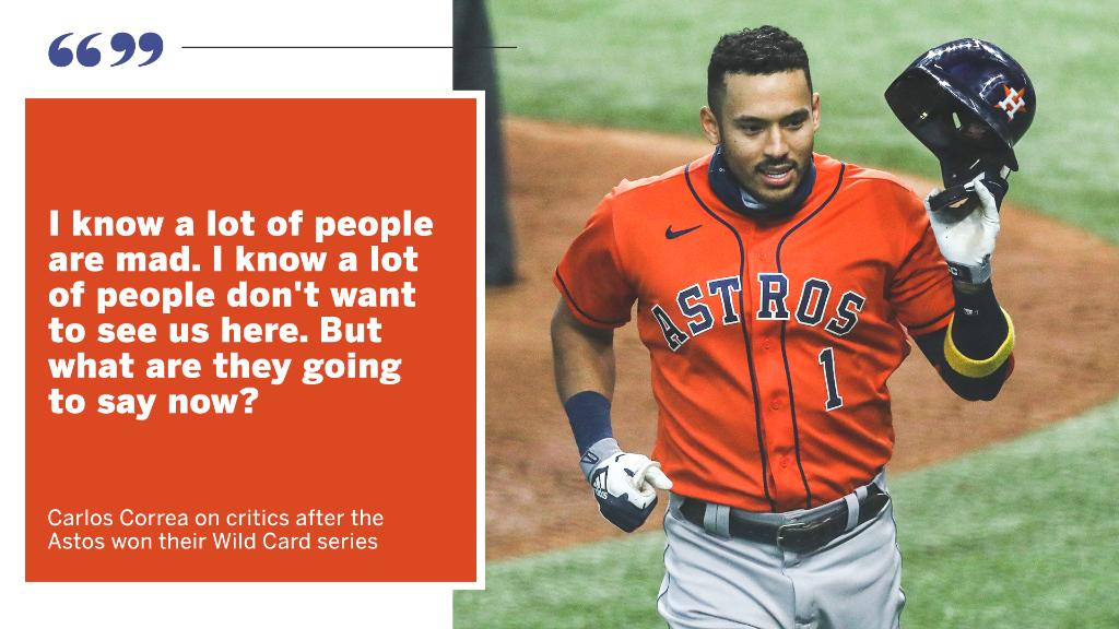 Carlos Correa says Astros won World Series 'fair and square' - ESPN