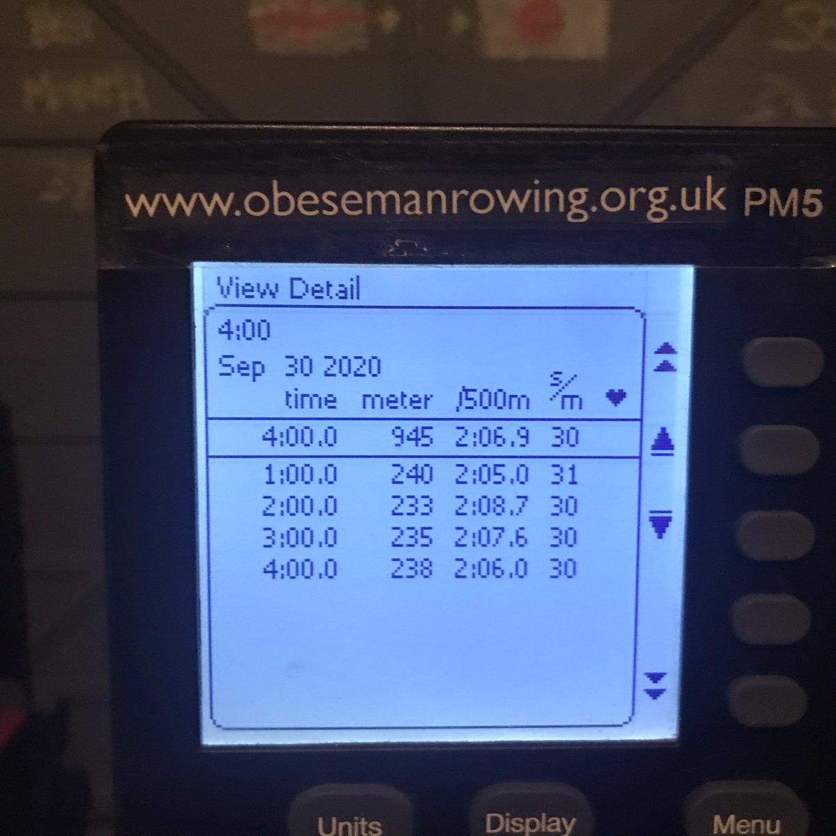 Ok well we were where we are! 😕 4 min #timetrial . Age (and fitness; lack thereof) is slowing me but it’s a #seasonsbest (by one metre! 😉). I could have hurt myself more - didn’t want/too scared to do so! September #irl #indoorrowersleague done though - so that’s a win! 🙄💪