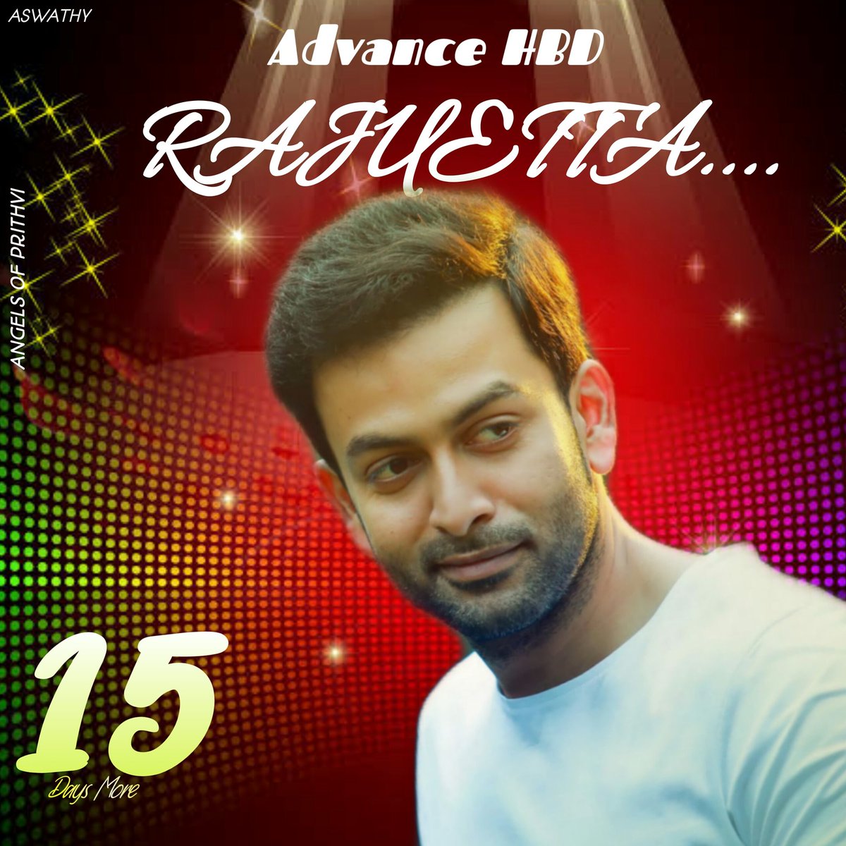 prithviangels's tweet photo. #15 Days to Go........

#Prithviraj  @PrithviOfficial #happybirthdayprithvirajsukumaran #prithviangels #angelsofprithvi https://t.co/N7UuZZGDjY