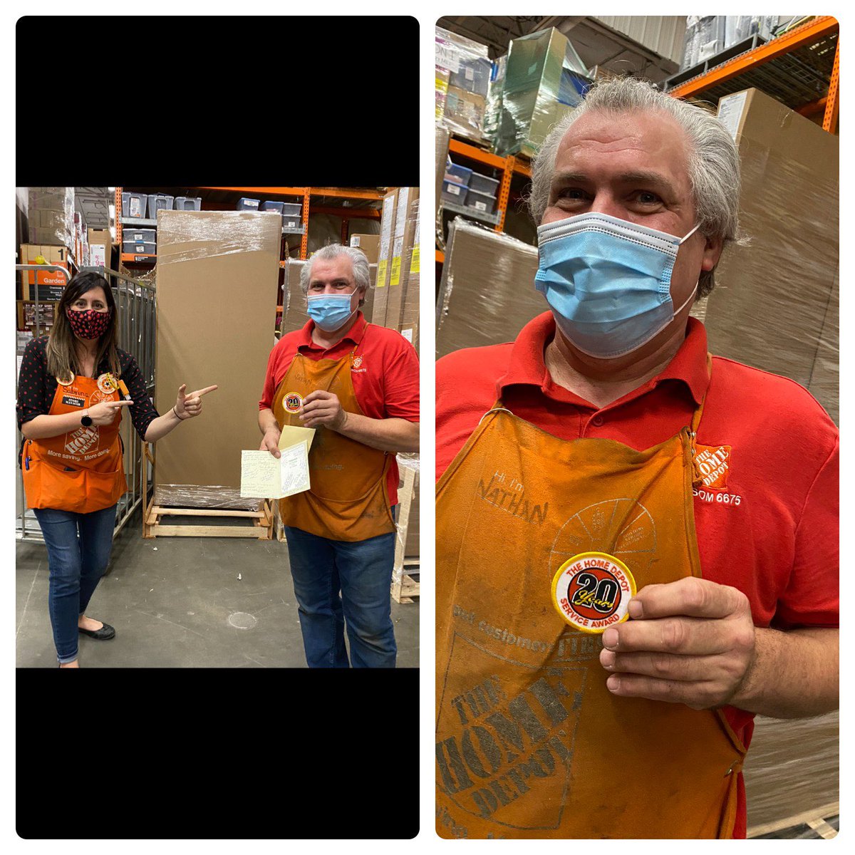 Myfalcon3's tweet photo. Congratulations 🎉 🎊 🎉 Nate on 20 years with #thehomedepot Thank you for all your hard work and for being an associate that lives our company values everyday!! #pacnorthproud #folsomfreight https://t.co/gTt5CNeQSH