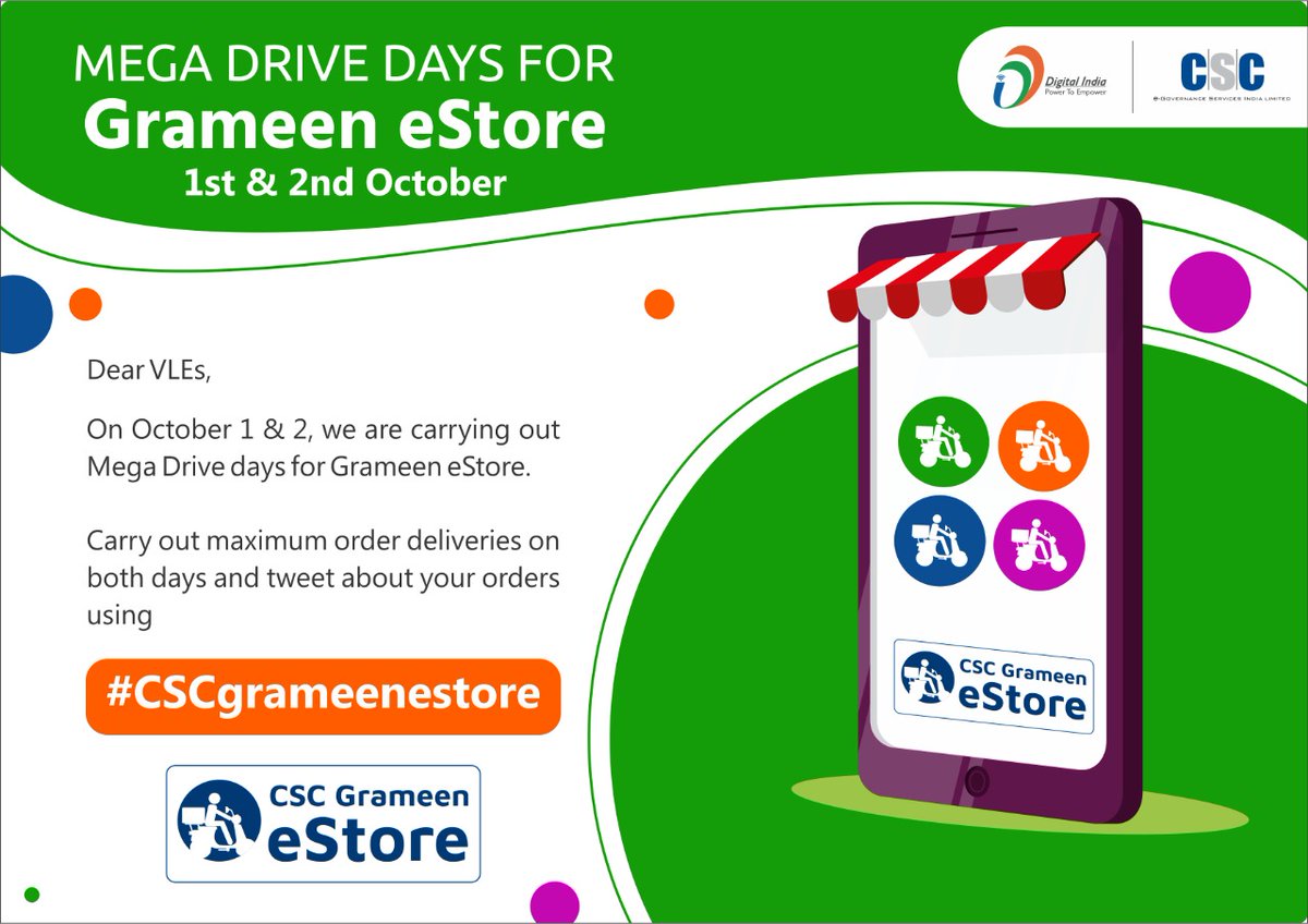 dmjagdeep's tweet image. VLE&apos;s Receive Maximum Order&apos;s From Your customer&apos;s &amp;amp; Deliver. Do maximum as Maximum.
  
CSC can write a new chapter through Grameen e Store #CSCgrameenestore 
#cscrewari #cscvlerewari @ashi_apple