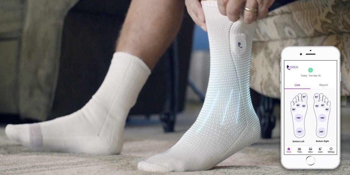 Siren’s smart socks remotely monitor foot health for diabetics bit.ly/3n7hoT6 <a href="/IrmaRaste/">IrmaRaste ✨ InfluenceThroughStorytelling™</a> #IoT #HealthTech
