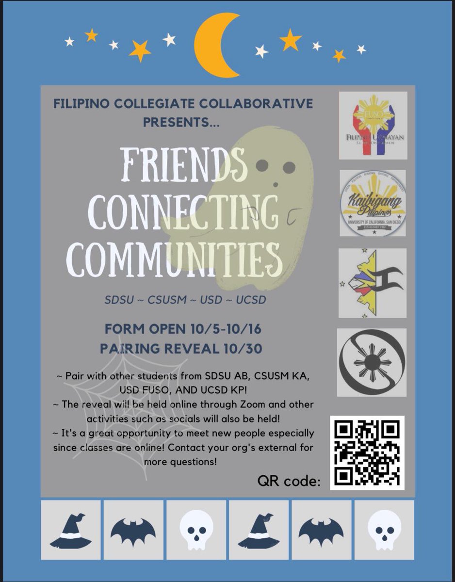csusmka's tweet image. Want to get to know your friends of FCC? (Filipino Collegiate Collaborative)
Become part of Friends Connecting Communities! A new program created that allows you the chance to socialize and get to know the people of other orgs within the SD area!