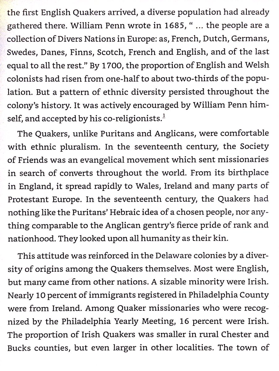 Quakers were cosmopolitan, & brought Irish, Germans, & Dutch to settle the Delaware Valley. Some non-Quaker groups like Pietists were fond of Quakers, so Quaker minority status in 1760 didn’t diminish their political influence - it enhanced it.