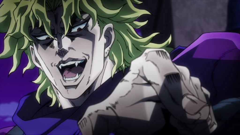 of course I'm finishing this off with the king he is evil for the sake of being evil and I respect him, dio brando from jojos bizarre adventures
