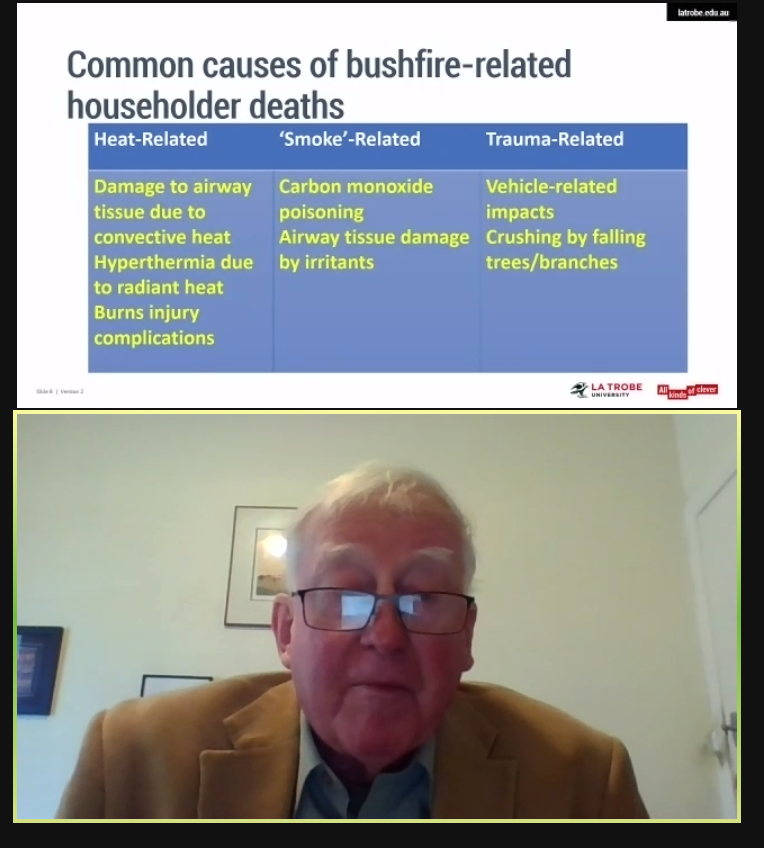 EMPA_Conference's tweet photo. We're underway with Professor Jim McLennan, who is talking about how stress affects decision-making in a natural hazard (mainly bushfire today) #disastercommunication https://t.co/aG3OBq4f43