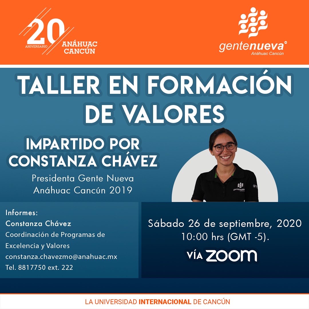 El pasado sábado tuvimos nuestro primer Taller de Valores del semestre. ¡Muchísimas gracias a nuestra coordinadora, Constanza Chávez por aquel taller lleno de reflexiones!🤩  #GenteNuevaCancún