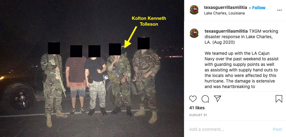 Which brings us to the subject of today’s episode, Kolton Kenneth Tolleson (age 24) of Texarkana: Boogaloo Movementarian, TikTok-er, ex-Navy veteran and member of the Texas Guerrillas Militia