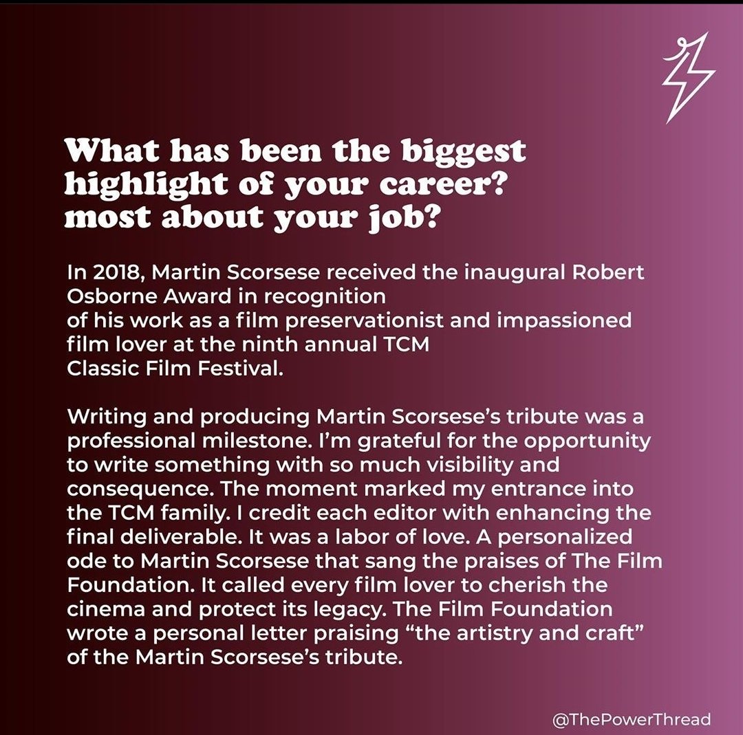 thepowerthread's tweet image. Lindsay Graham is a shape-shifting, creative strategist and a former writer and producer at @WarnerMedia. Her goal is to engage, inspire &amp;amp; connect creative entrepreneurs through digital storytelling. Swipe to learn more about Lindsay and her story! ⚡
Interview by @DMoreno___