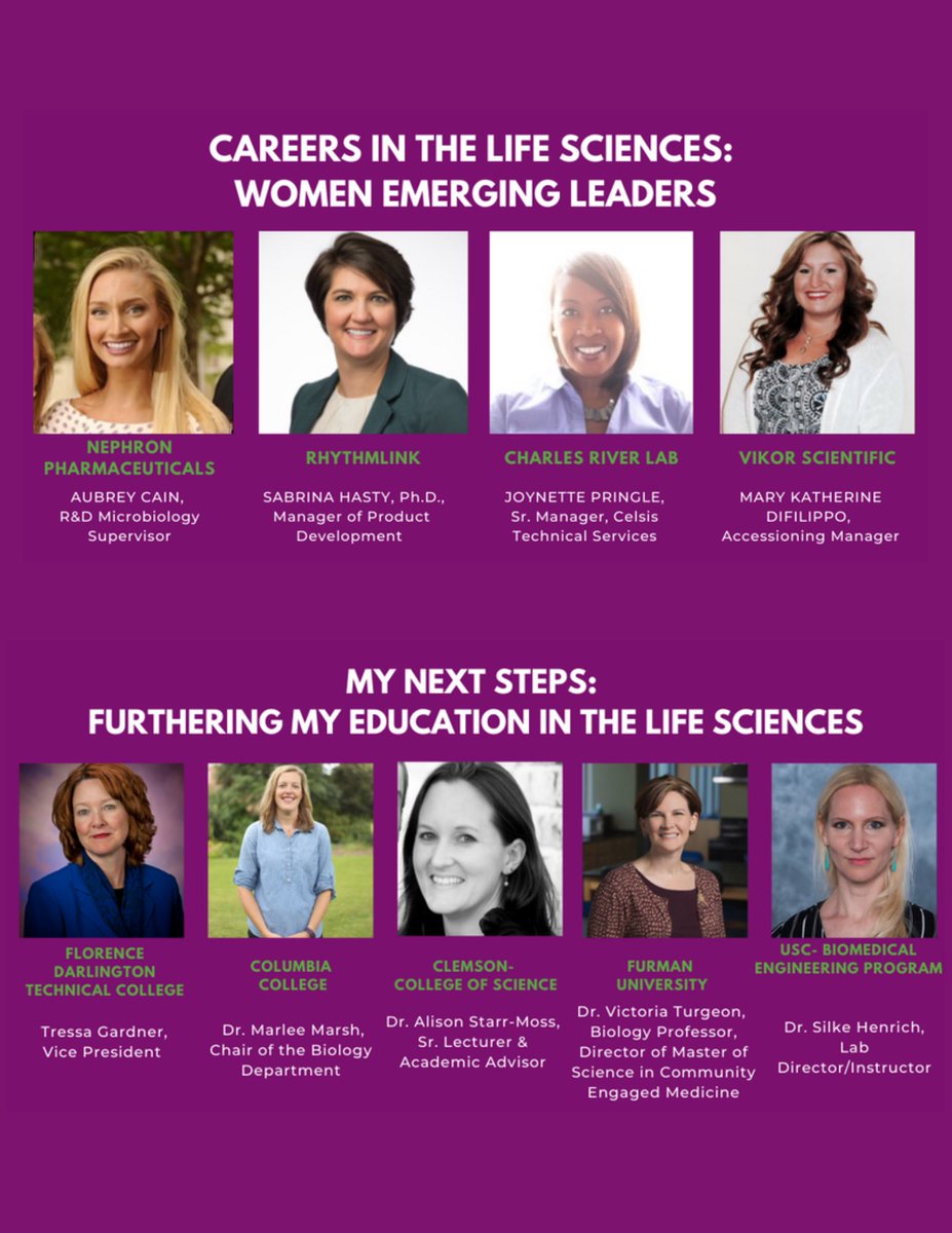 Hey South Carolina! 👋🏻 Join is for the inaugural Young Women in Life Sciences Virtual Conference! #SheCanSTEM #SCWomenLifeSciences #StrongerWithSTEM 🔗: scbio.org/events/young-w…