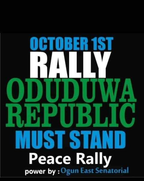    Happy birthday to unborn oduduwa republic. Here we stand. 