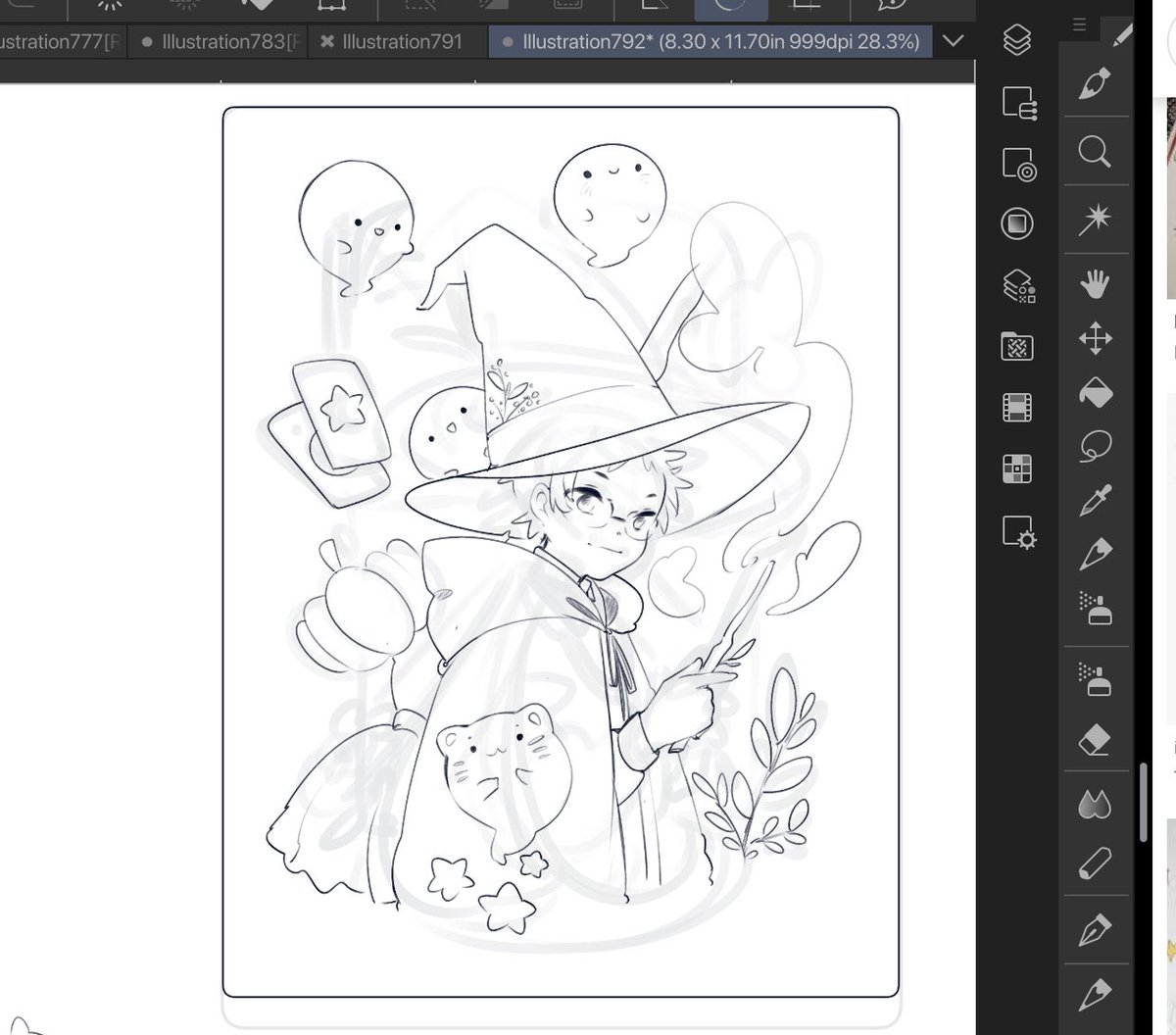 Currently working on the October ko-fi art print~~ 