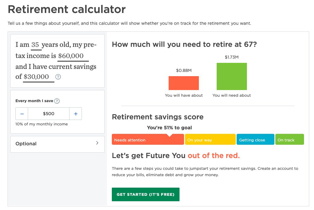 2/  @NerdWallet's calculators w/ almost perfect UX. UX perfection is arguably possible with a simple calculator. You can't get much better than  https://www.nerdwallet.com/cost-of-living-calculator or  https://www.nerdwallet.com/investing/retirement-calculator.By getting to perfect first, you by default build a moat w/ link authority.