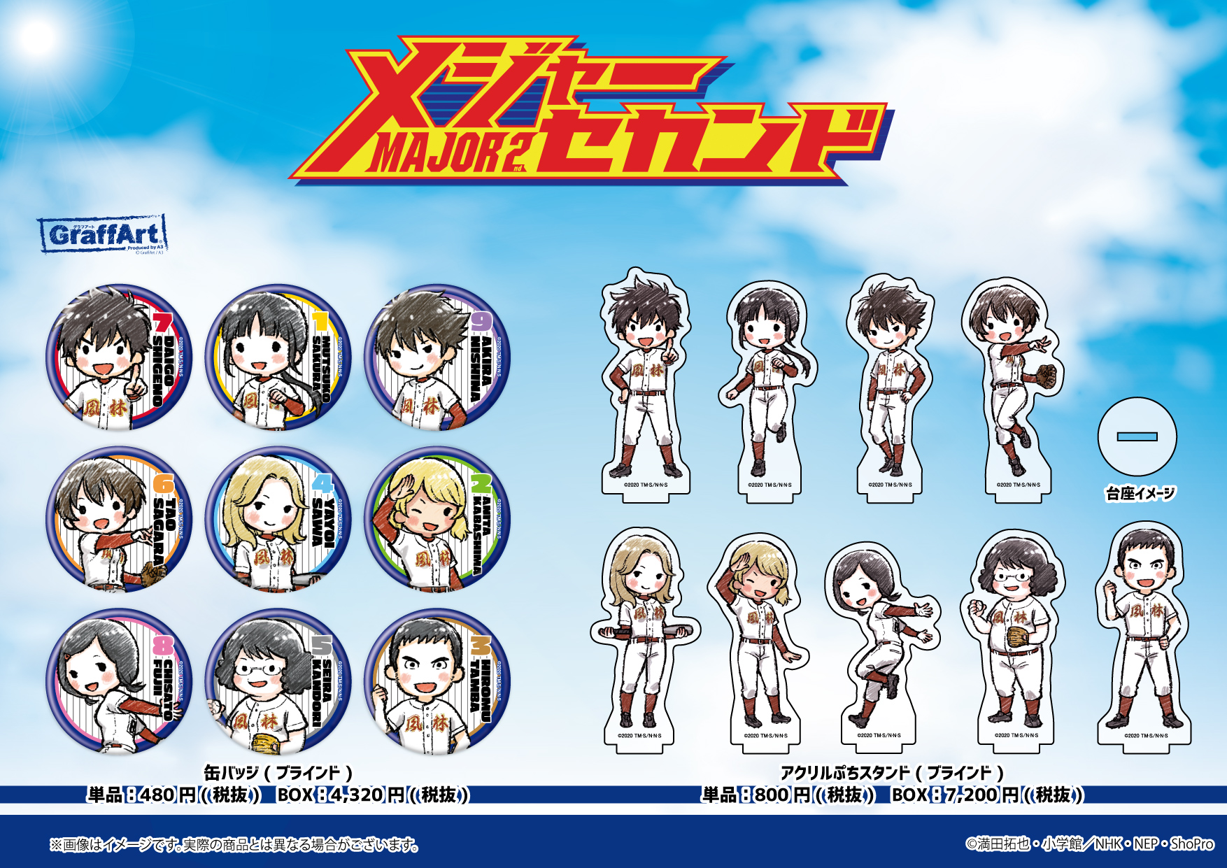アニメ メジャーセカンド Sp公式 ポップアップショップグッズ 好評発売中 メジャーセカンド ポップアップショップ In 池袋マルイで販売された風林中野球部をイメージしたアイテムに加え グラフアート 商品も発売中 遠方にお住いの方もこの機会