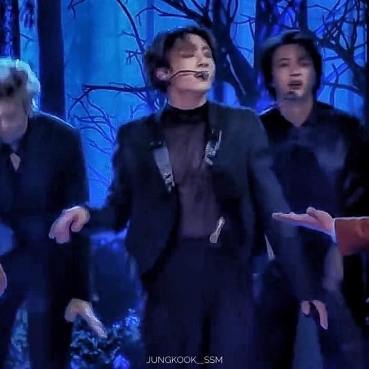 jungkook wearing a see through shirt 