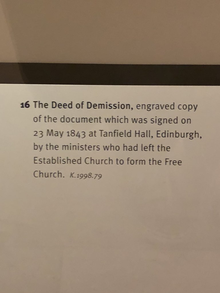 8. Lewis Irving’s signature on the Deed of Demission at the National Museum of Scotland. The Deed formally split the Scottish Kirk apart like a pistachio shell. Irving talks about the split in his letters, mostly to say that he has no idea what’s going on.