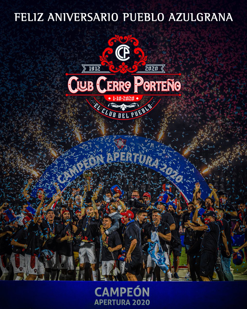 CCP1912oficial's tweet photo. ¡Felicidades maravilloso Pueblo Azulgrana! 🔵🔴

Más unidos que nunca, cómo quería Doña Susana 🙏

Campeones, con el ADN azulgrana como estandarte 🏆

Felices, por ser de Cerro Porteño y sentir esta hermosa pasión 😍

Ayer, hoy y siempre... #ElPaísSeTiñeDeAzulgrana 💙❤️ https://t.co/SnkflFC3Ah