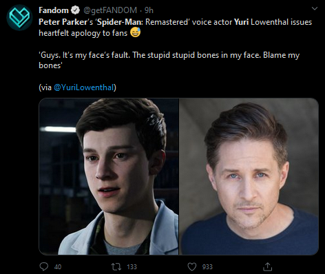 スパイダーマン ヴェノム原作ネタバレon Hiatus Ps4 Ps5マーベル スパイダーマン Ps5リマスター版ピーターの顔がトム ホランド君似に変更 どよめくファンにゲーム制作会社が声明発表 インソムニアック 変更は次世代パフォーマンスに