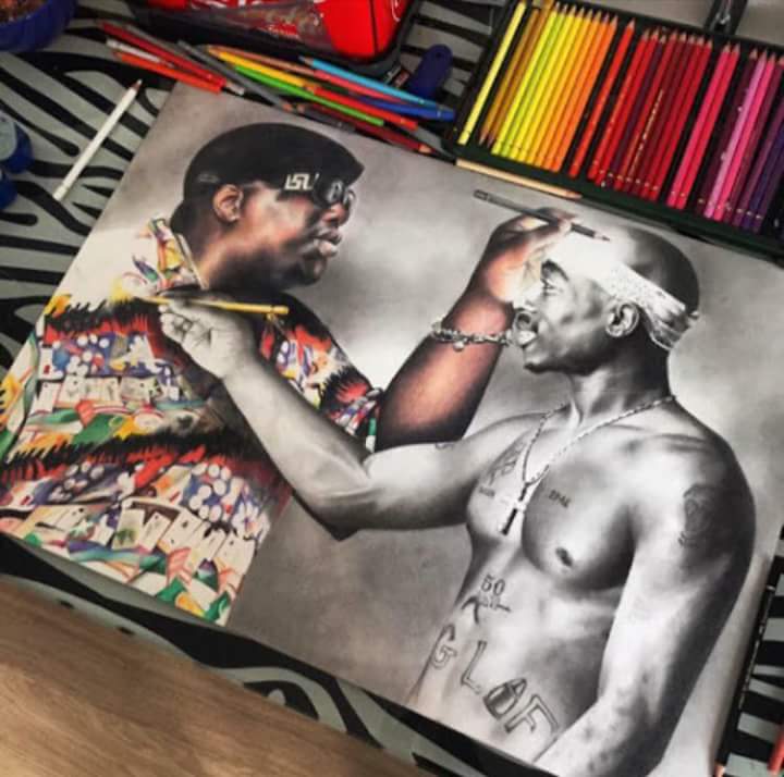 veedahvandal's tweet photo. DOPE 2PAC /BIGGIE #2pac #tupac #biggie #biggiesmalls #nortoriousbig #newyork #brooklyn #hiphop #rap #poet #portry #art #artist #MAKAVELI #oakland #bayarea #westcoast #eastcoast #la #BayArea #ledgen #graffiti #graffart #RT #dope #dopeera @veedahvandal https://t.co/KhO5YL5B23