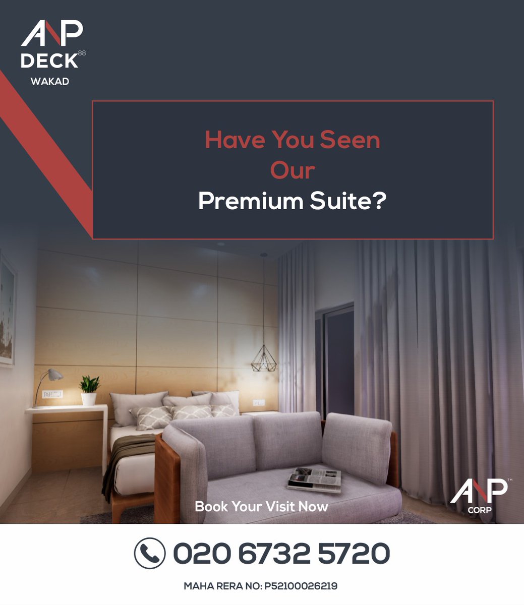 anp_corp's tweet photo. Make your investment count! Book your premium suite and avail our special pre launch offer!
To know more visit: https://t.co/eEDBVyqrWg
.
#ANPcorp #ANPDeck88 #studioApartment #Investment #Pune #Wakad #realestate #luxurystyle #Luxuryproperty #Weareparticular #PremiumSuite https://t.co/Wnka4E74fA