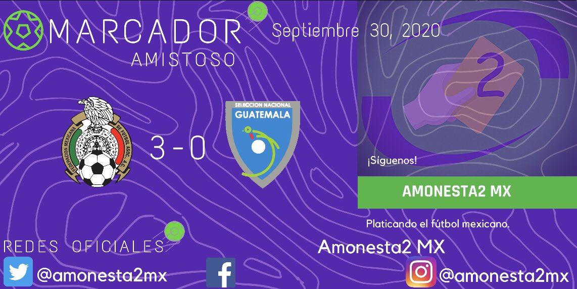 amonesta2mx's tweet photo. #AmistosoInternacional

🇲🇽 3 - 0 🇬🇹

#Amonesta2MX #Amonesta2 #México #Guatemala https://t.co/zyQXVGt9rs