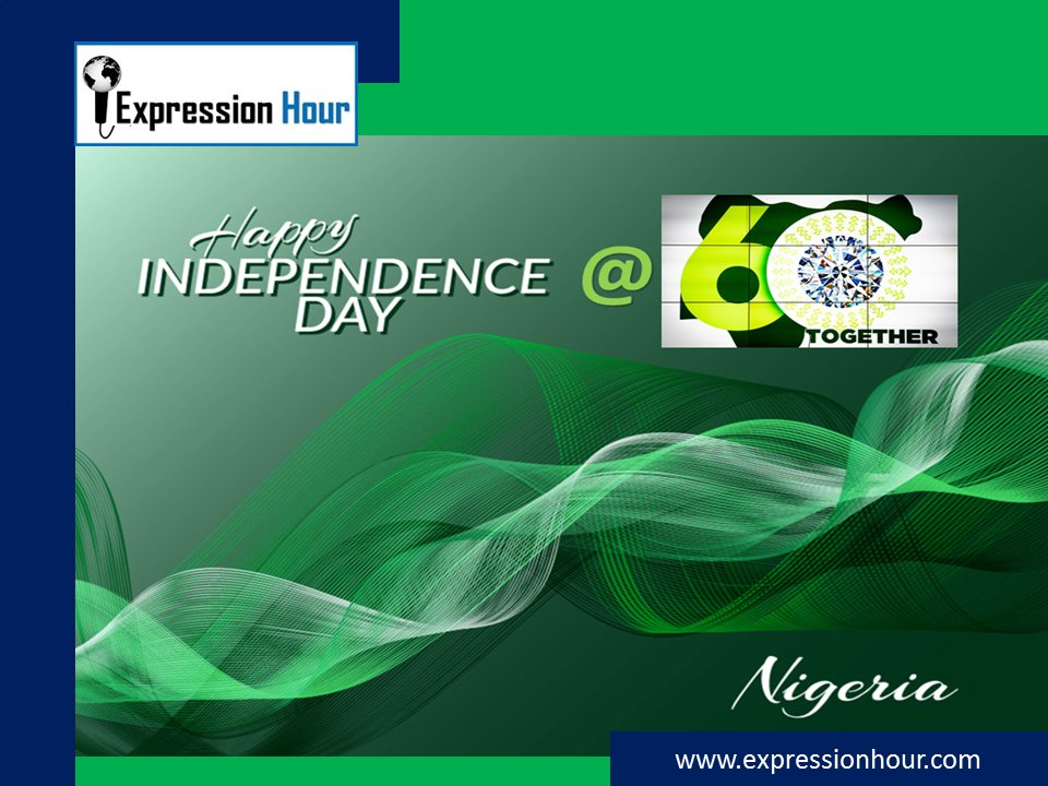 Happy Independence Day
Good people, Great nation. 

#NigeriaAt60 #October1st