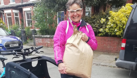 Glynis, aged 66, has been using her people skills + pedal power to support her community. Glynis created Chorlton Bike Deliveries – a volunteer organisation that offers an environmentally friendly alternative to support local traders with a delivery service #ValuableNotVulnerable