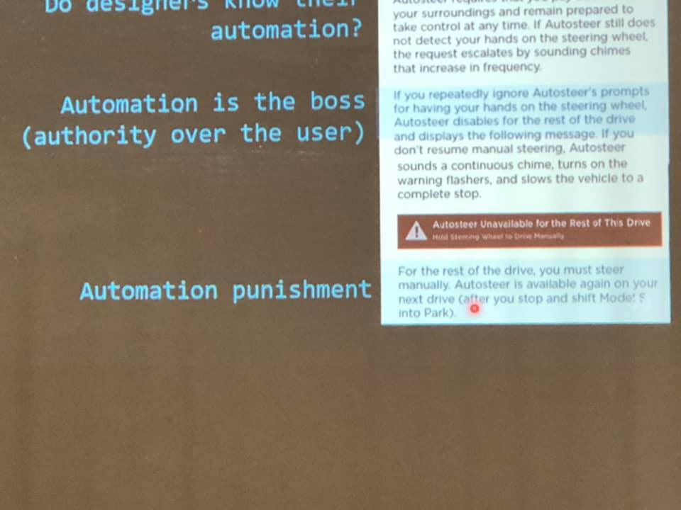 Albrecht Schmidt (@albrechtschmidt) on Twitter photo <a href="/PhilPalanque/">Philippe Palanque</a> talking us through the owner’s manual of the Tesla Model S - never thought reading a manual could be so much fun #avi2020 #keynote <a href="/AVIconf2020/">AVIconference2020</a> - I like the idea of punishment for the not compliant user :-) <a href="/PhilPalanque/">Philippe Palanque</a> talking us through the owner’s manual of the Tesla Model S - never thought reading a manual could be so much fun #avi2020 #keynote <a href="/AVIconf2020/">AVIconference2020</a> - I like the idea of punishment for the not compliant user :-)