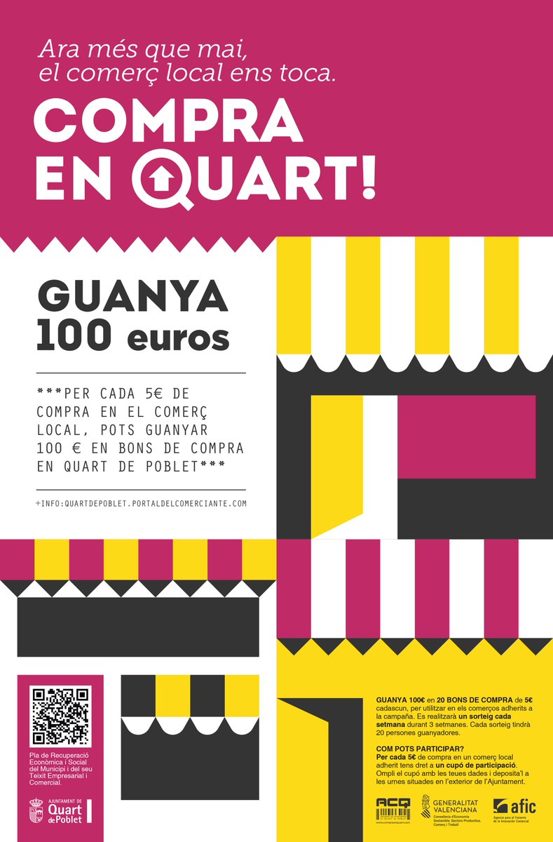 quartdepoblet's tweet photo. ‼️Se acerca el final de la campaña #CompraenQuart.
⏳⌛️ Tenéis hasta las 13:30h. de mañana viernes 2 de octubre para introducir las participaciones en la urna colocada en la plaza del ayuntamiento.
📰👉 https://t.co/fKHN3ExwRz
#ElComercioLocalNosToca https://t.co/K5F7rvBRSW